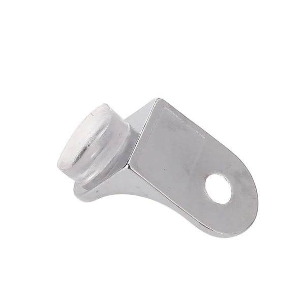 Pack of 10PCS Easy Install L-Shape Glass Shelf Right Angle Fixing Clip Bracket With Suction Cup  Silver Glass Clip Bracket Parts