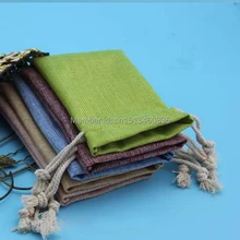 100 шт./лот CBRL джута/Лен/Льна Drawstring сумки и мешок для украшения/IPONE 4, различные цвета, размер подгонять