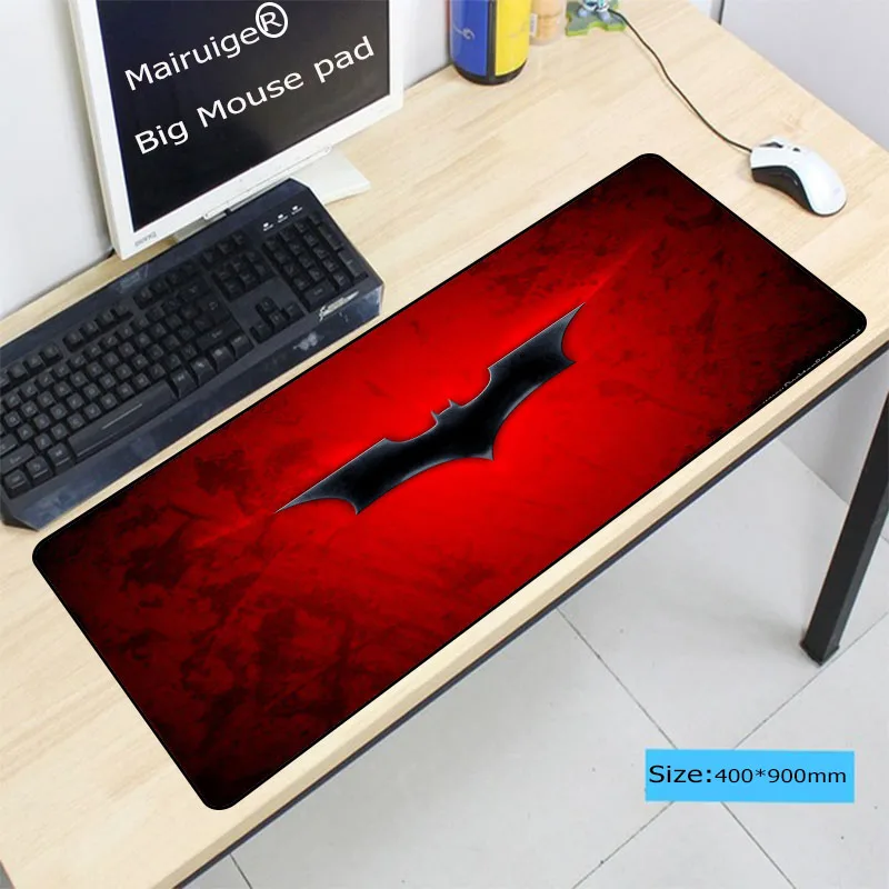 

Mairuige Batman Logo Large Lock Edge mouse pad Anti-slip Natural Rubber PC Computer Gaming mousepad Desk Mat for LOL cs go DOTA2