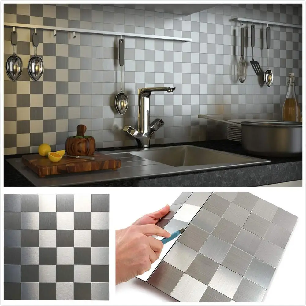 Wholesale 4PCS Nordic Kitchen Wall Stickers Home Decor Living Room High Quality Peel and Stick Wall Tiles for Backsplash 30X30cm Wholesale 4PCS Nordic Kitchen Wall Stickers Home Decor Living Room High Quality Peel and Stick Wall Tiles for Backsplash 30X30cm