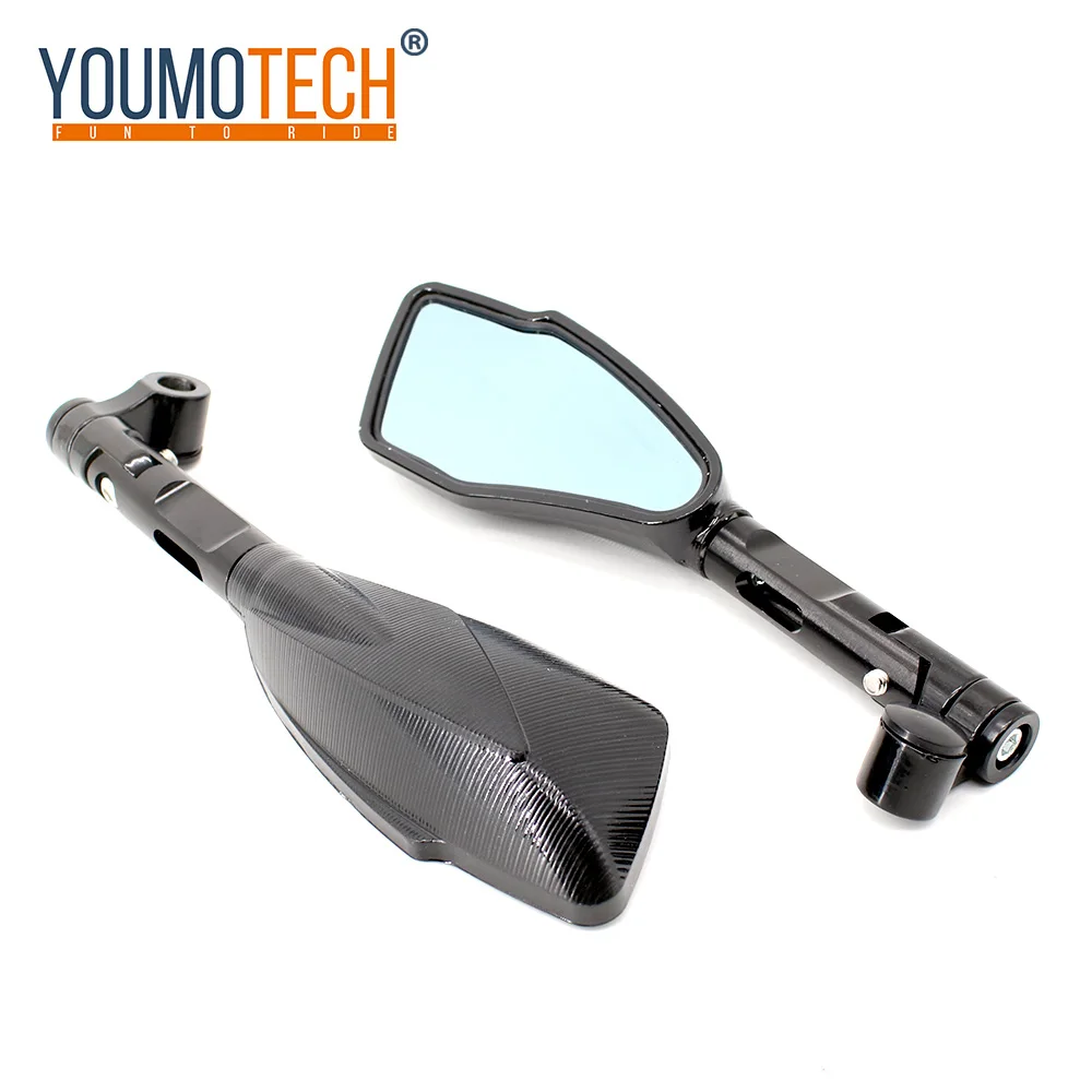 

Universal Motorcycle Handlebar Rear View Mirrors Blue Convex Mirror for Honda Yamaha Suzuki Scooter ktm