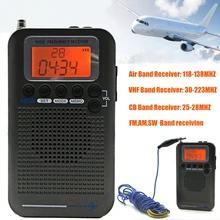 Portable Pocket AM/FM 2Way LCD Telescopic Antenna Battery Powered Radio Receiver