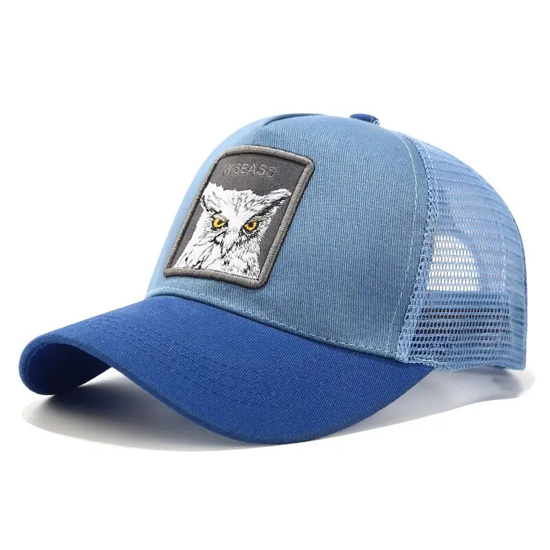 Хлопчатобумажные бейсболки для мужчин, хип-хоп кепка с вышитым волком, бейсбольная кепка с дышащей сеткой, шляпы от солнца для мужчин, хип-хоп кепка