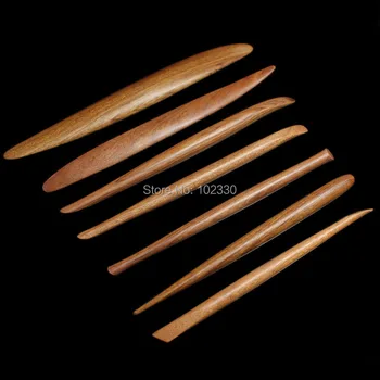 

Handmade Top Mahogany Red Wood Clay Tools Ceramic Pottery Polymer Clay Sculpture Model Carving Tools Polymorph Sculpting Tools