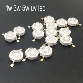 

1-10pcs 3W UV Purple LED Ultraviolet Bulbs Lamp Chips 365nm 375nm 380nm 385nm 395nm 400nm 405nm 410nm 420nm 3W High Power Light