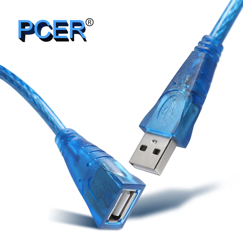 

PCER USB2.0 Extension Cable Male to Female Super Speed USB Data Cable Extender For PC Keyboard Printer Mouse Computer Cable