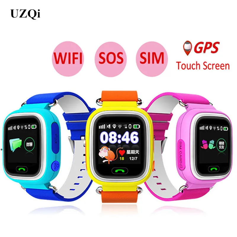 Uzqi детская gps Wi-Fi положение телефона Смарт-часы для детей анти-потерянный трекер