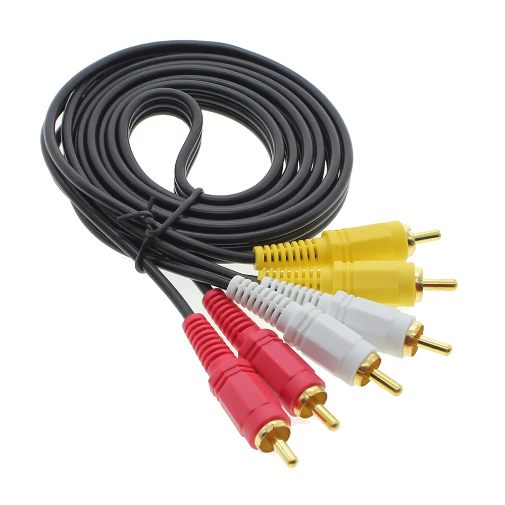 AV Cable 1.5M 5ft 3 RCA Male to Male for HDTV DVD Hi Fi Speaker Audio