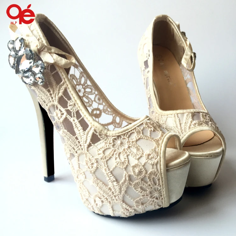 mesh nude heels