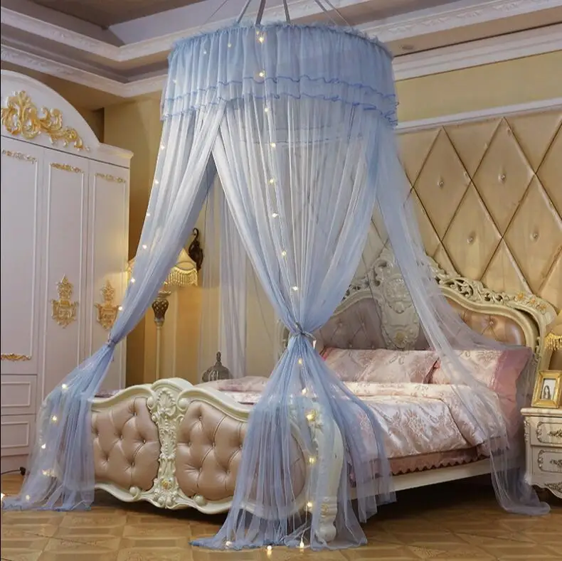 Принцесса Москитная сетка двуспальная кровать Шторы s спальный Шторы полог чистая полный queen King Размеры Net 120 см diamter свет подарок