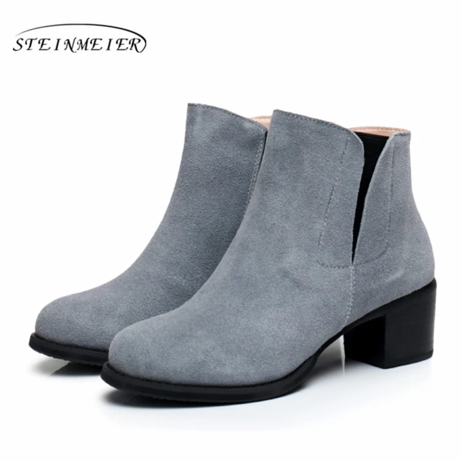 Suede Angle Boots Genuine Leather Ankle Comfortabl