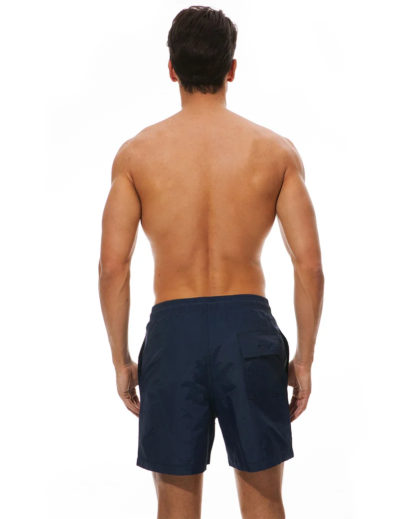 shorts cor sólida cintura elástica shorts de praia verão nadar shorts
