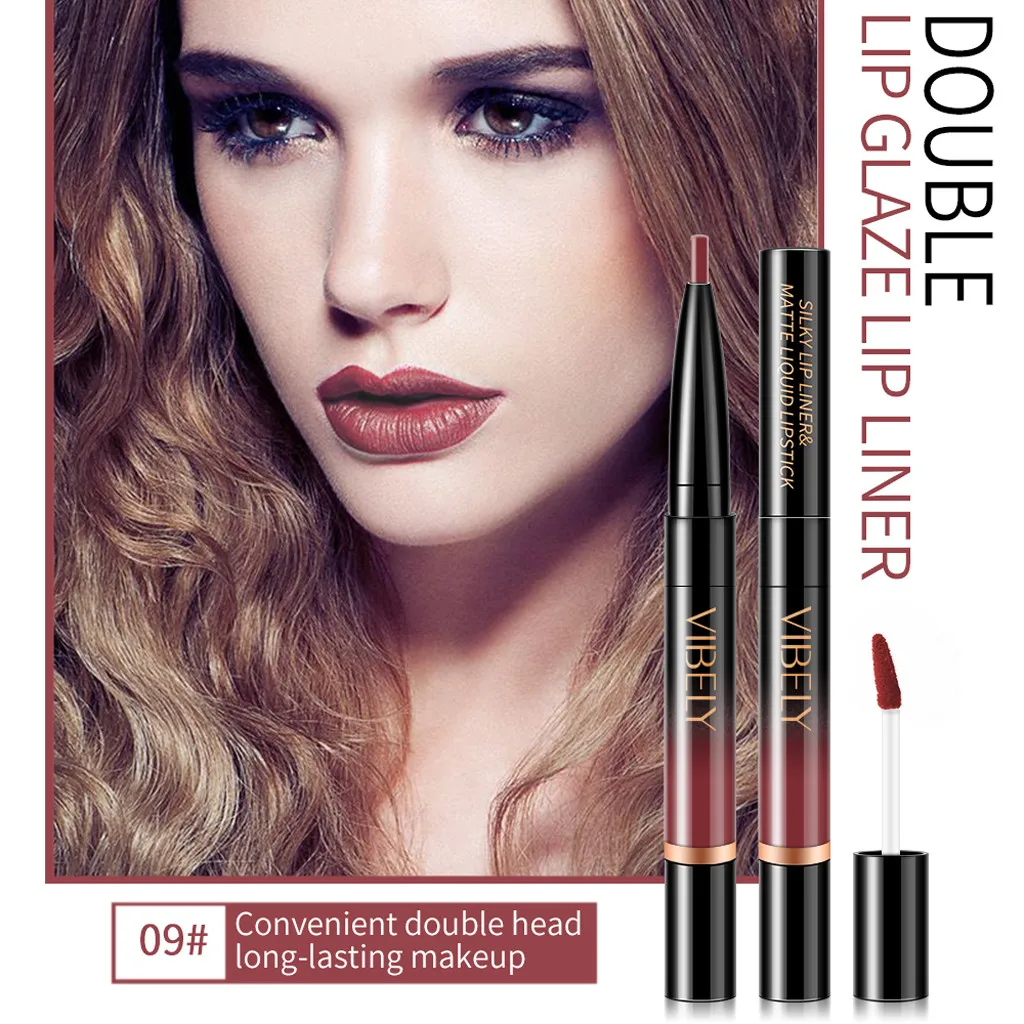 

Professional Matte Lip Liner Multicolor Double-end waterproof lipliner pencil long lasting lipstick LipLiner Red Lip colors C606