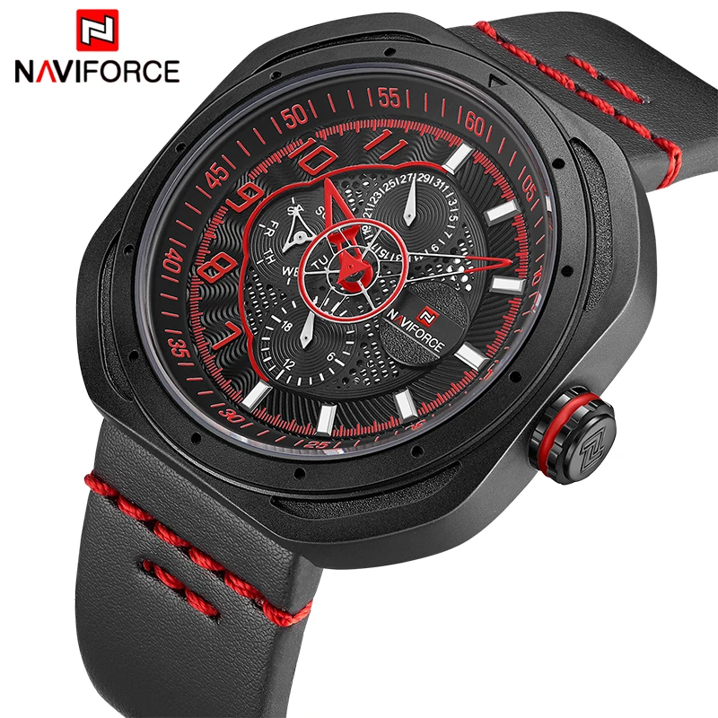 Для мужчин s часы NAVIFORCE лучший бренд класса люкс для кварцевые Дата 24 часа модные