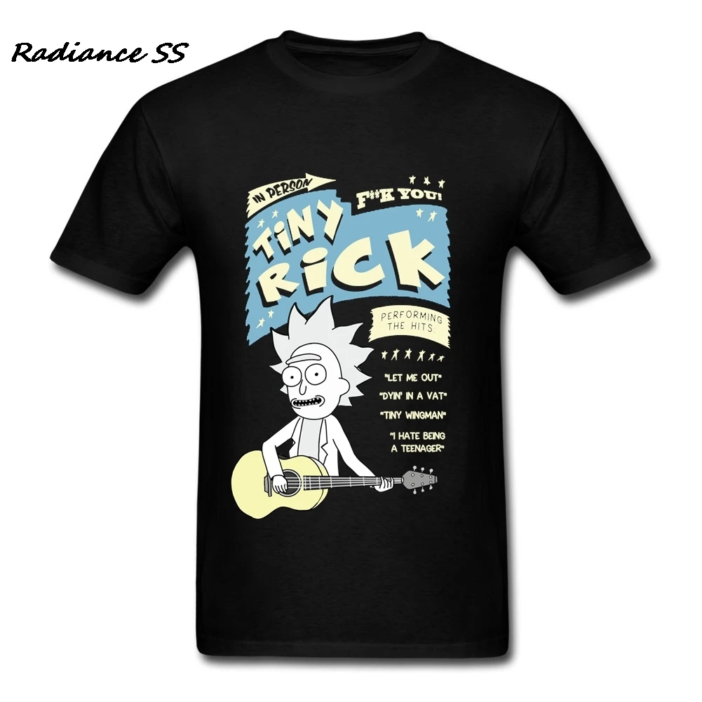 Men T Shirts Tiny Rick Concert Casual Comfortable Cartoon