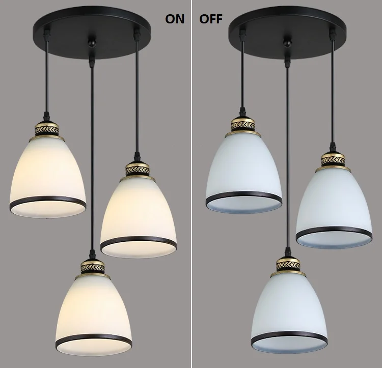  Modern Minimalist Set of 3 Kitchen Island Dining Room Glass Pendant Light (12)