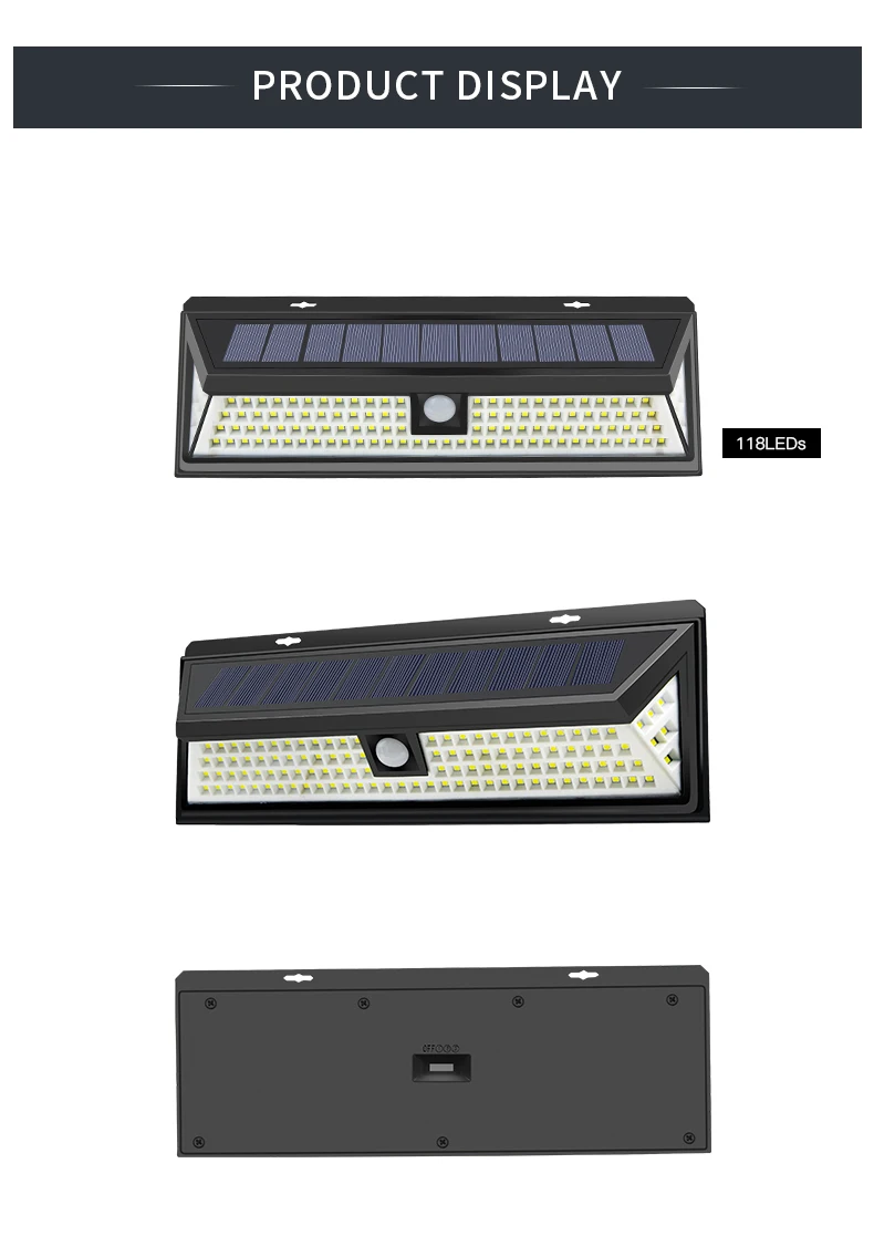 Солнечный светодиодный уличный светильник, 4 режима, водонепроницаемый, PIR датчик движения, солнечный светильник, широкий угол, садовая стена, уличный светодиодный светильник на солнечной батарее, 24-118 светодиодный S