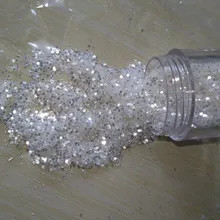 Шикарные Роскошные наклейки для ногтей, 3D наклейки для ногтей, белая и серебряная смесь, блестящая голографическая/Переливающаяся блестящая лак для ногтей! 10 г/банка