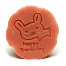 Кролика и днем рождения» узор с ручкой мини DIY мыло ручной работы Stamp chaprter печать