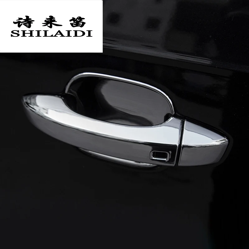 

Car Styling extrinsic Door Handles Decorative Doorknob Handle Cover Stickers Trim Strip For Audi Q7 refit Auto Accessories