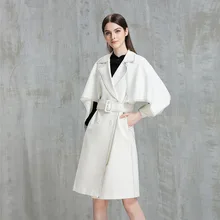 Autumn Winter Trench Coat Wool Coats 2017 Fall Fashion Womens Outwear Windbreakers Coats Women Ladies Clothing Cape Long Tweed