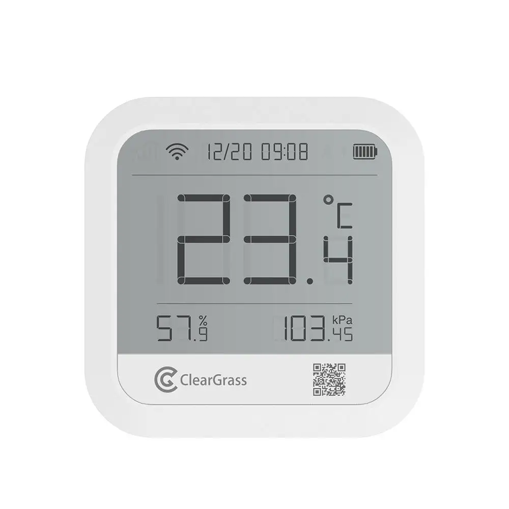 Горячие Xiaomi Cleargrass Метеостанция точность предсказания температуры гумидит сенсор цифровые часы Смарт Wi-Fi приложение управление - Цвет: White