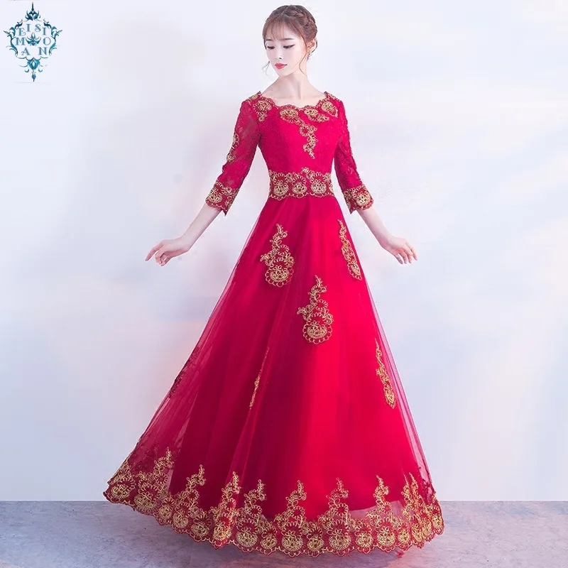 

Ameision Long A Line Evening Dresses 2019 Luxury Appliques Several Style Party Prom Dresses Floor-length Evening Gowns