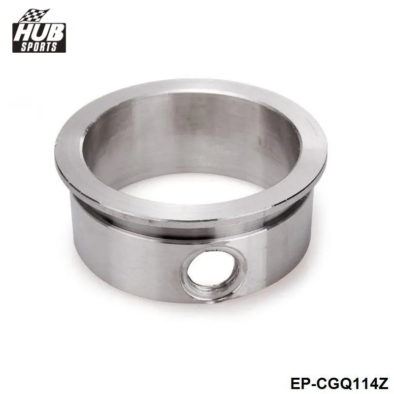 Hubsports - Flange 3" V-Band Flange with Integrated O2 Bung Port, mild steel,wideband port HU-CGQ114Z
