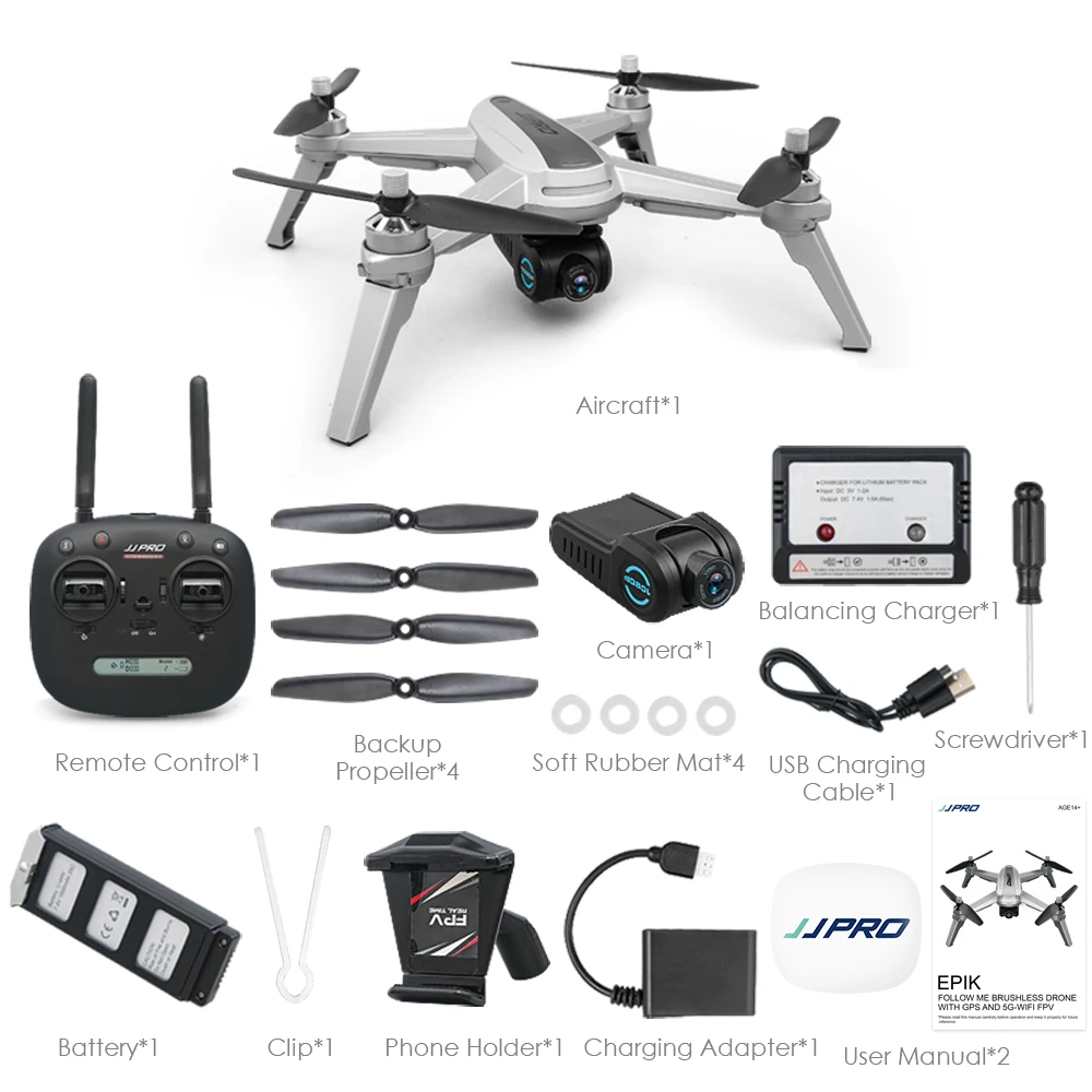 

JJRC X5 Drone Brushless GPS 5G-WIFI FPV 2K RC Drone With 1080P 90° Degree Camera Helicopter Ultra-long Life 1800mAh Quadcopter