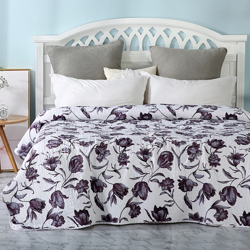 

1PCS Loverly Elegant European Quilted Printed Fashion Coverlet/ Bedspread Quilt/Summer Duvet Quilt Bed Cover #sw