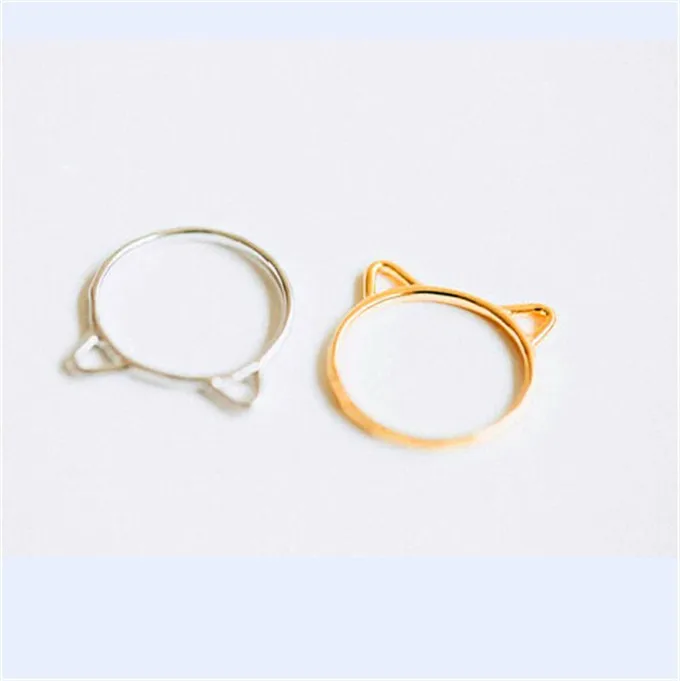 

Fashion ring cute cat ear rings for women