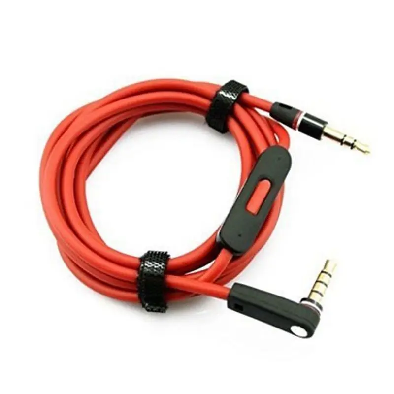 3.5MM Jack Control Talk Cable With Mic Headphone Remote Cord Audio