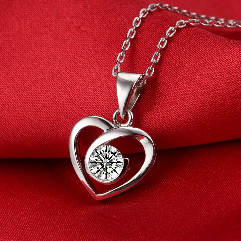 0 11carat Genuine Natural font b Diamond b font Pendant font b Necklace b font 18K