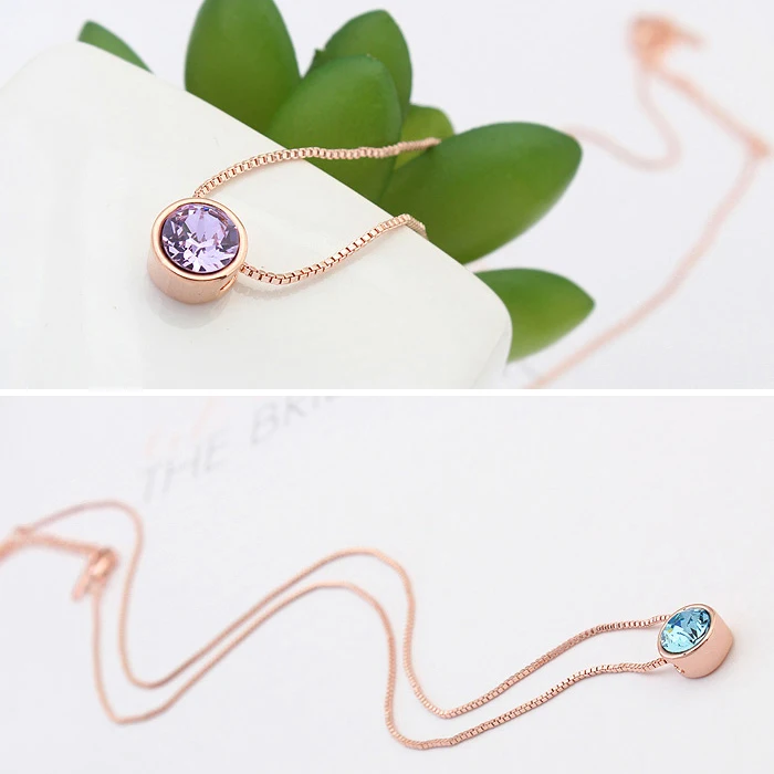 Malanda модный бренд круговой кулон круглый кристалл от Swarovski заявление Ожерелья для
