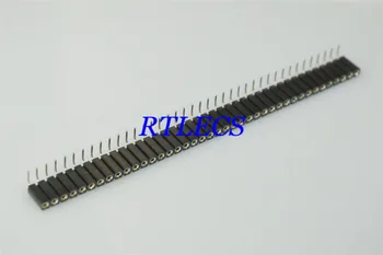 

2pcs Machined Pin Female PCB Header 2.54 mm Pitch 1x40 Position 40 Pin Right Angle Through Holes SIP Insulator Height 7.0 mm