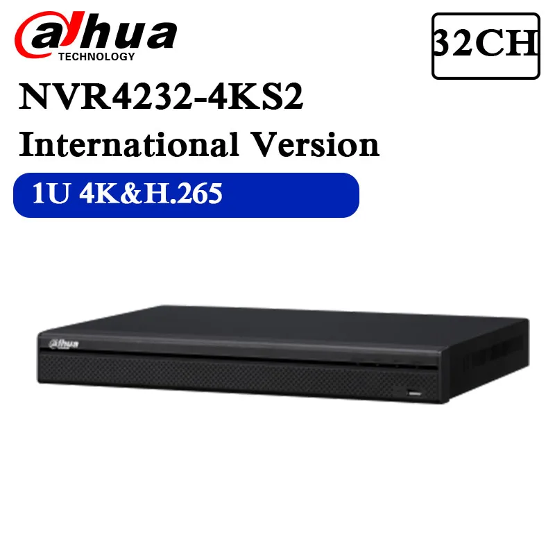 Оригинальная английская NVR4232-4KS2 32CH 1U 4 K и H.265 Lite Сетевой Видео Регистраторы до 8MP Разрешение