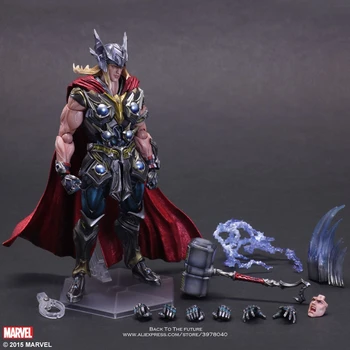 

Disney Marvel Avengers Thor 26cm Action Figure Anime Mini Decoration PVC Collection Figurine Toy model for child gift kids