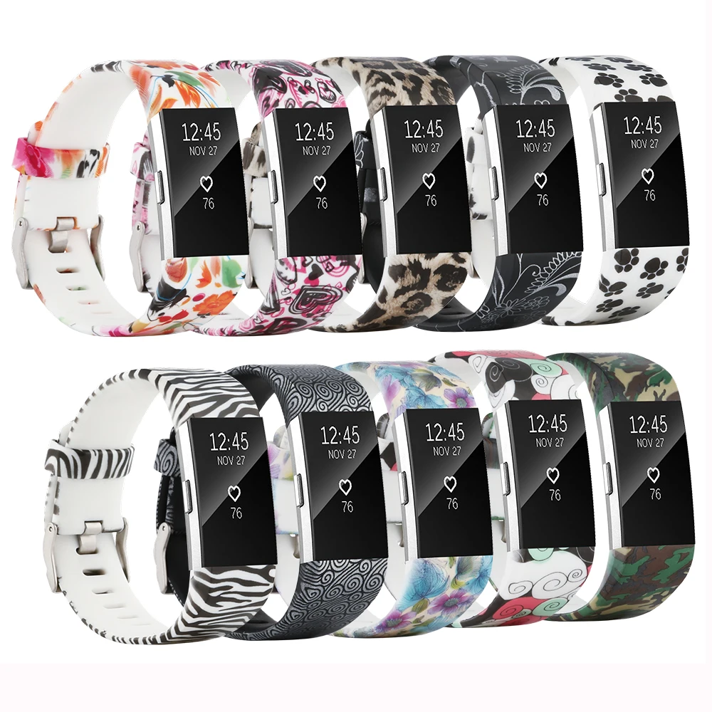 Watch Strap For Fitbit Charge 2 Strap Smart Bands Silicone Soft