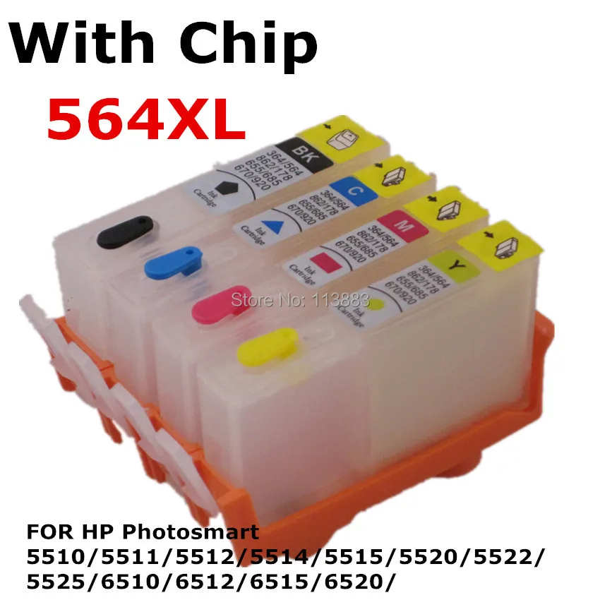 10 set BLOOM compatible 564 564xl Refillable ink Cartridge for HP