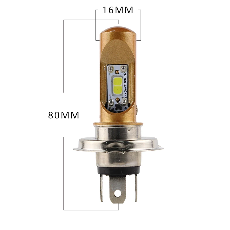 RTD M11L мотоцикл DC светодиодные фары скутеры ATV для вождения лампы H4 HS1 P15D H6 800LM белый