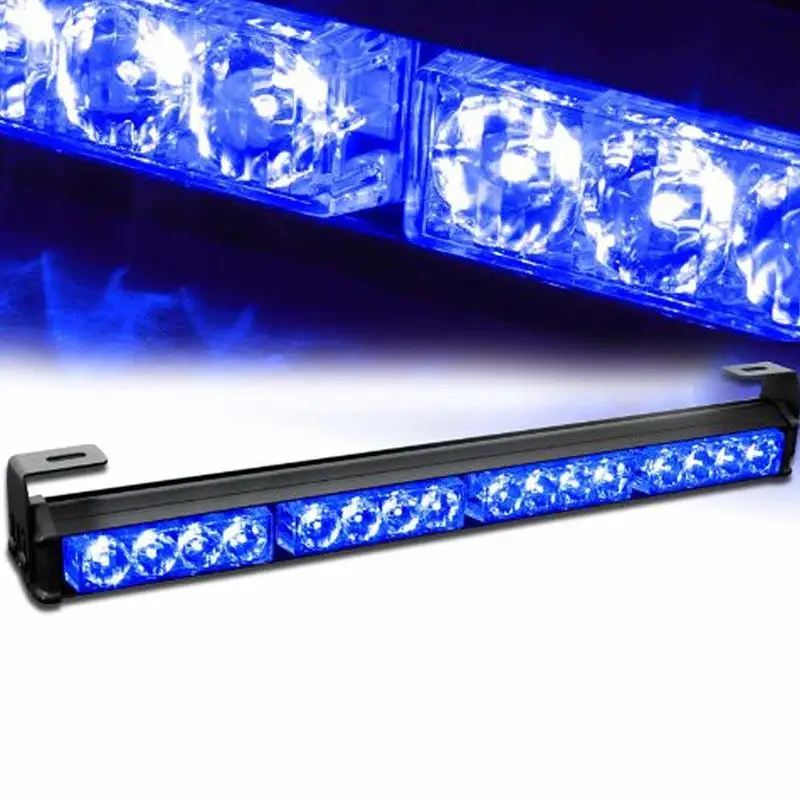 Mansuo 18&quot 16 LED Emergency Warning Traffic Advisor Vehicle Strobe Light Bar (Blue) | Автомобили и мотоциклы