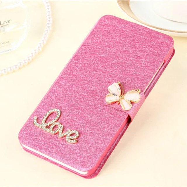 For Huawei G510 Luxury Wallet PU Leather Case Cover For Huawei Ascend G 510 Case Flip Cover Phone Bag with diamond buckle