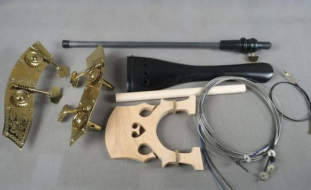 Double Bassชุดชิ้นส่วน สะพานTailpiece,Uniteสไตล์หมุดEndpin,Strings