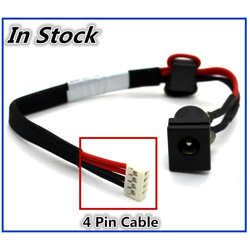 Cable Length: 50 pcs Computer Cables 5x-100x Original New DC Power Jack Connector for Toshiba L350 L350D L355 L355D L630 L635 DC Jack Without Cable 