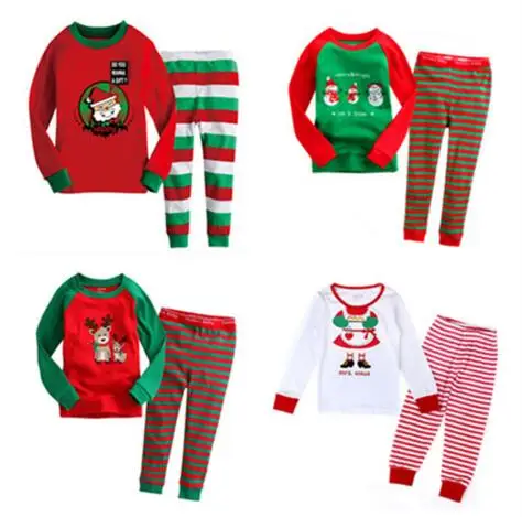 

New Christmas Family Pajamas Set Adult Kids Sleepwear Nightwear Pjs Photgraphy Prop Party Clothing Xmas clothes for new year