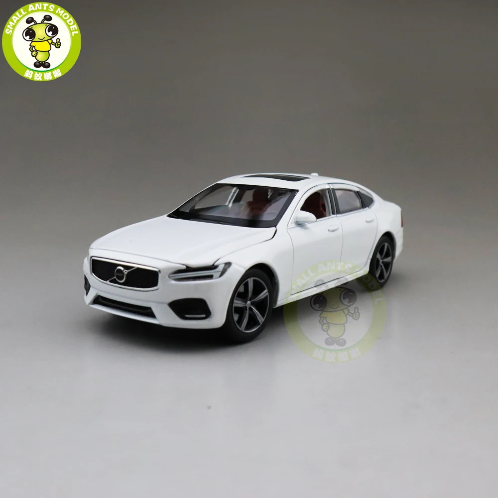 1/32 JACKIEKIM Volvo S90 амортизация версия литой модельный автомобиль игрушки для детей Подарки для мальчиков девочек - Цвет: White(no box)