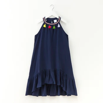 

Children's Dress Summer Fashion Girl Dress PrincessFringed Vest Dress National Wind Dance Beach Dress TZ15