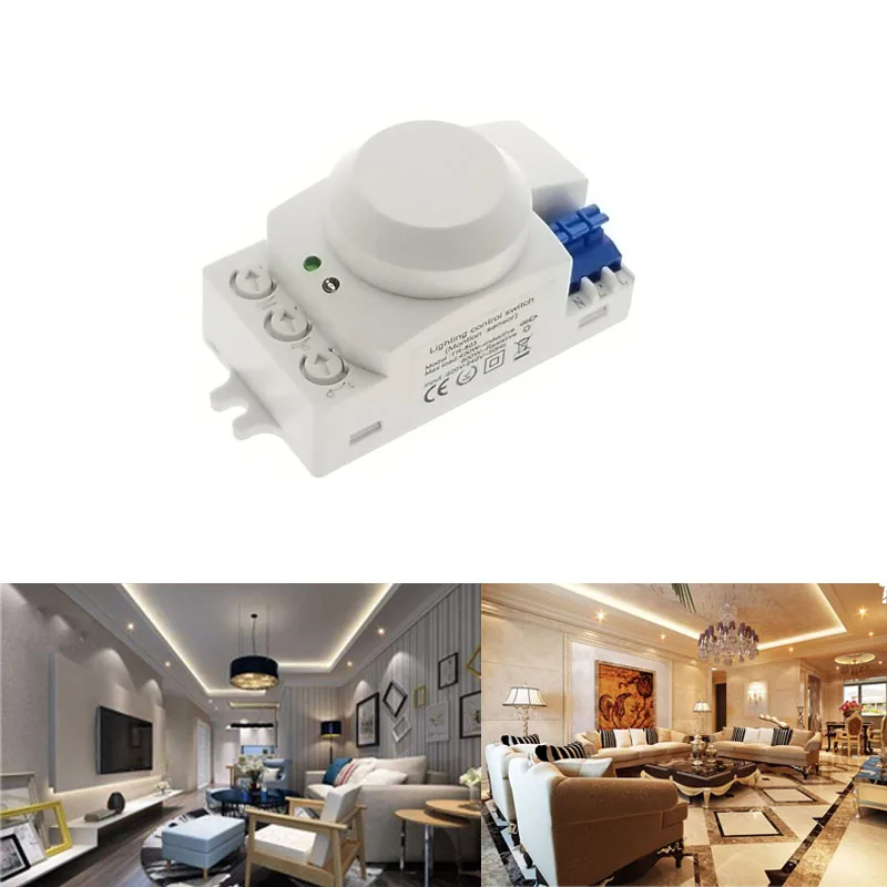 

220V-240V5.8GHz System LED Microwave 360 Degree Radar motion Sensor Light Automatic Switch Ceiling light Body Motion Detector