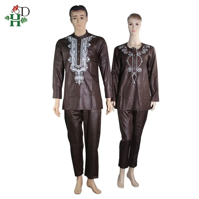 H& D африканская парная одежда африканские костюмы для женщин и мужчин riche вышивка дизайн Дашики рубашка брюки комплект наряд Одежда