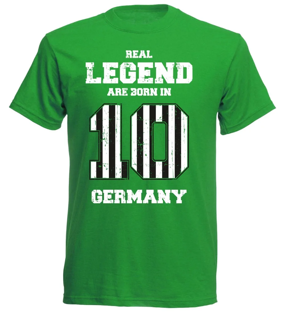 Deutschland Футболка мужская футболист футбол 2019 Легенда 10 Горячая 2019 модная черная хлопковая Футболка Пользовательские футболки